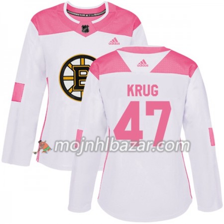 Dresovi Boston Bruins Torey Krug 47 Adidas 2017-2018 Bijela Narančasta Fashion Authentic - Ženska